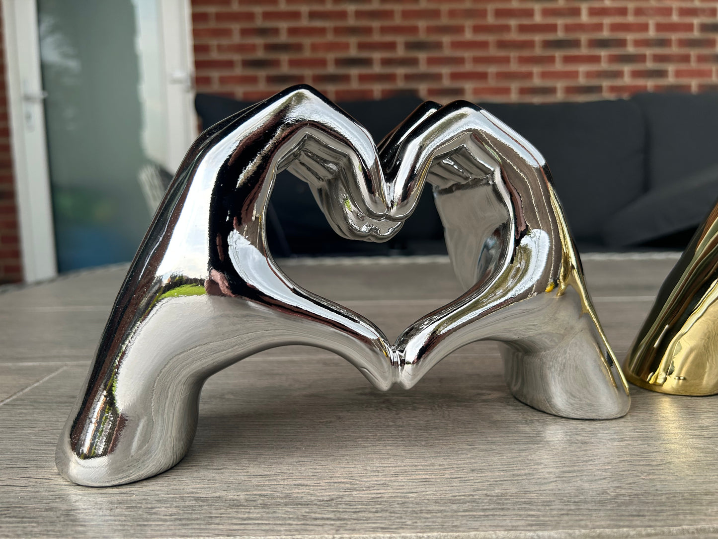 Heart Hands Sculpture