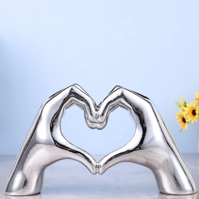 Heart Hands Sculpture