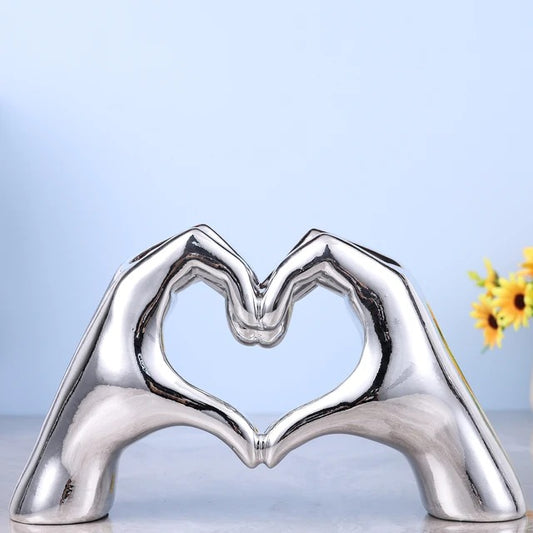 Heart Hands Sculpture